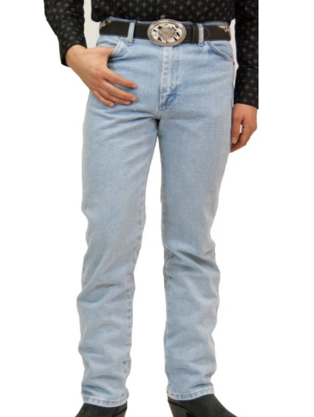 Wrangler Light Wash Blue Denim Jeans 34x30